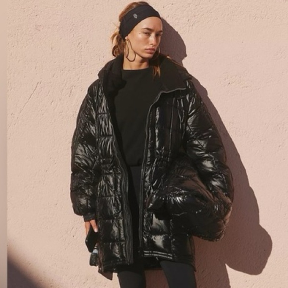 NEW Free People x FP Movement Patricia Packable Puffer Jacket in Shiny Black - Picture 8 of 16